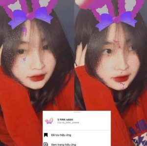 filter instagram mặt nạ thỏ